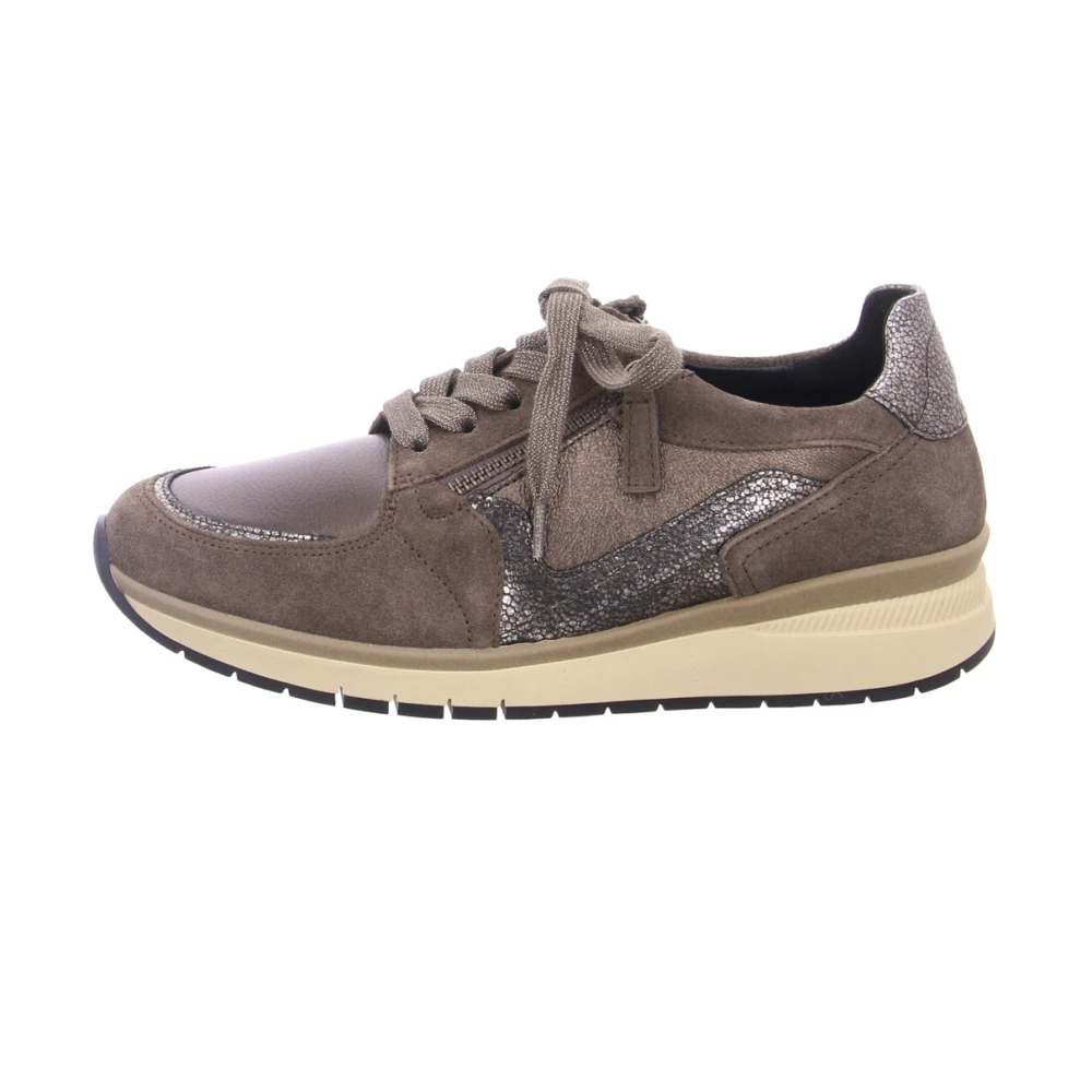 Gabor Leren Sneaker Dames Schoenen Bruin