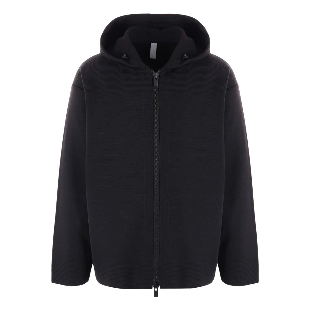 Cfcl Zwarte Rib Hoodie Jas Black Heren