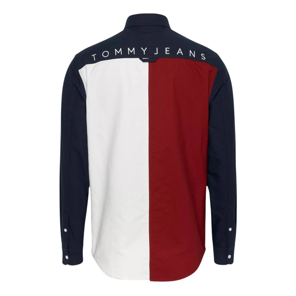 Tommy Hilfiger Blauwe Casual Shirt met Logo Blue Heren