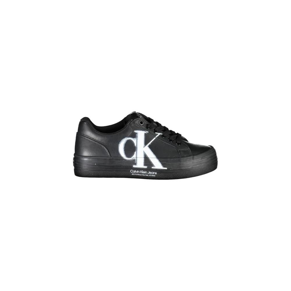 Calvin Klein Women's Black Polyester Sneaker Stylish Print