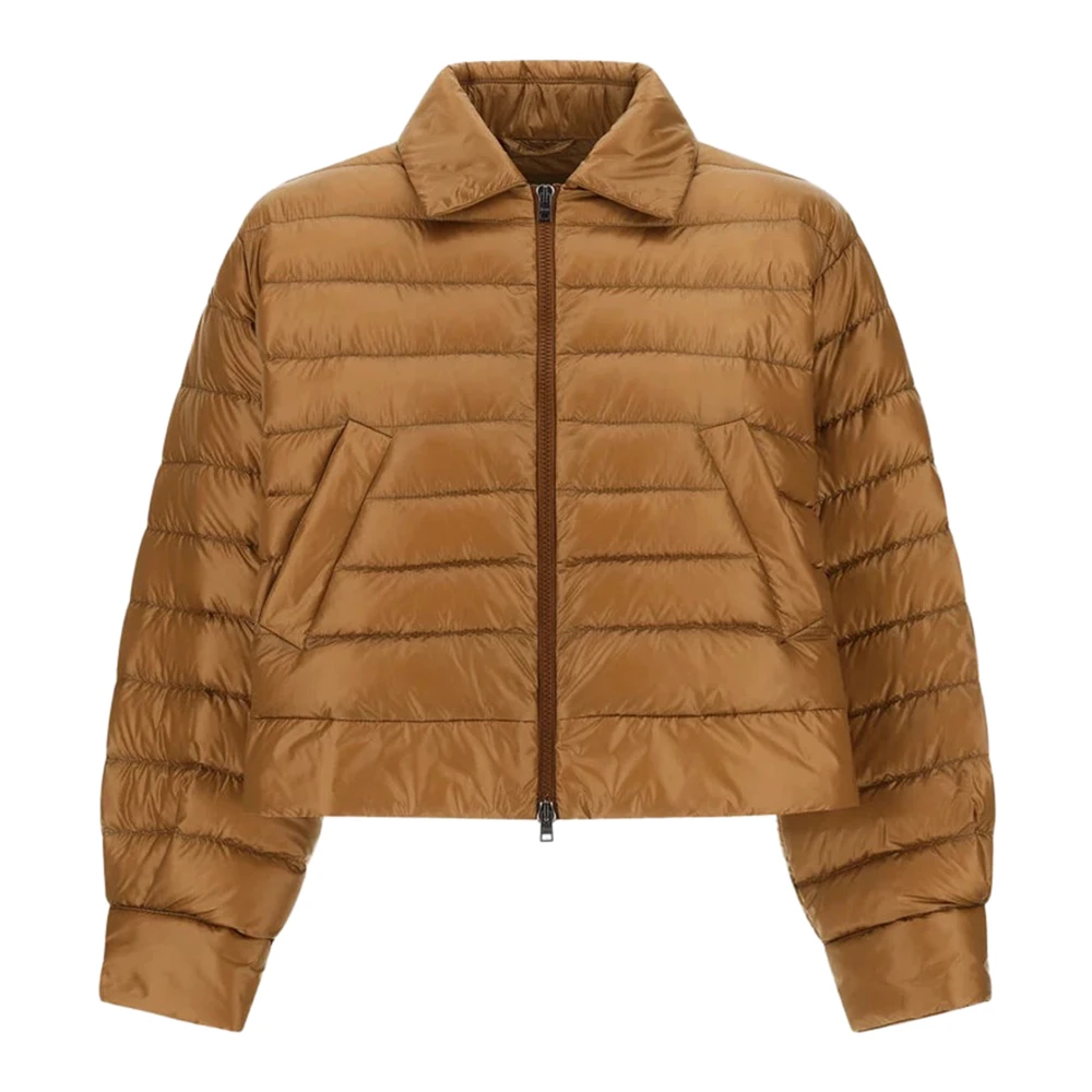 Herno Women's Brown Winter Jackets, S, Cape In Nylon Ultralight