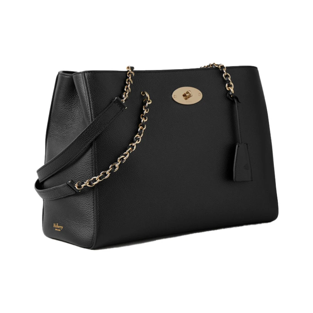 Mulberry Ketting Tote Zwart Elegant Functioneel Versie Black Dames