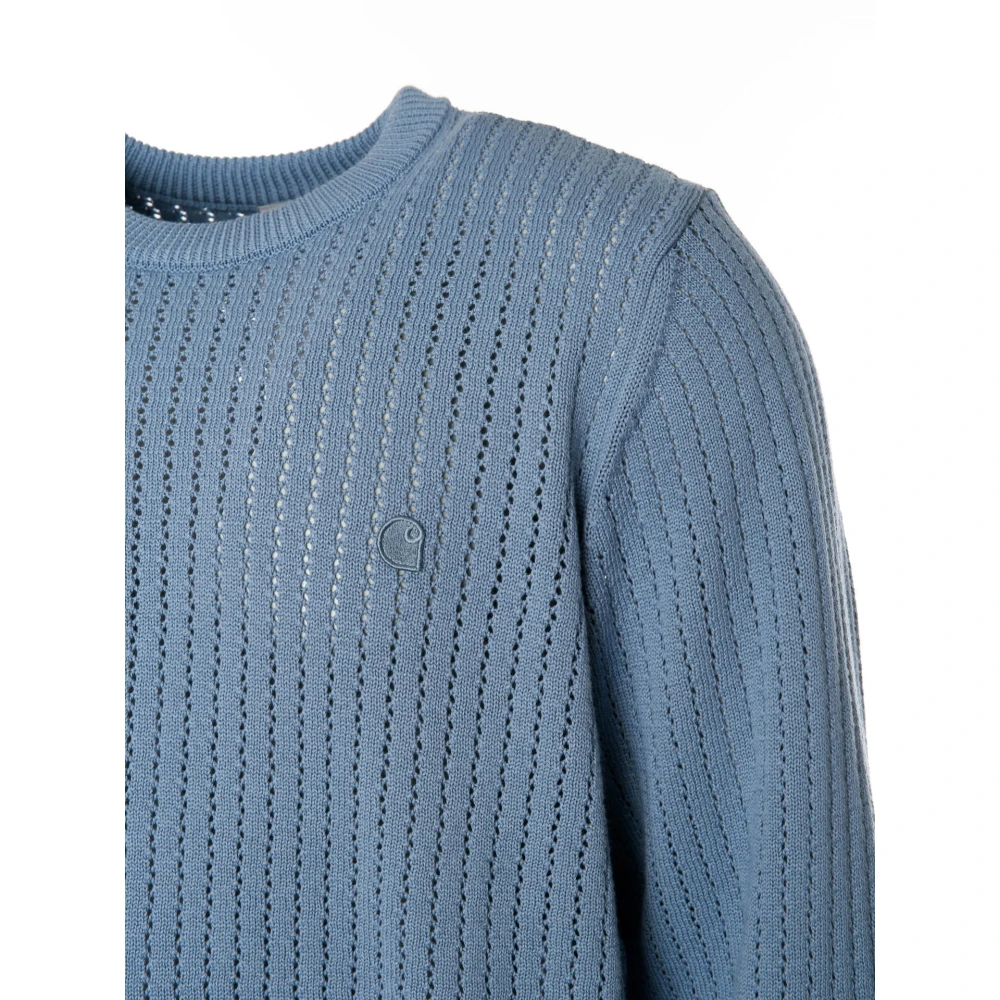 Carhartt WIP Katoenen Gebreid Sweatshirt Losse Pasvorm Blue Heren