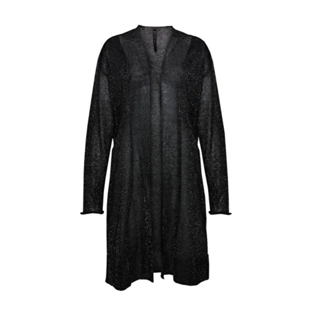 Manila Grace Stijlvolle Cardigan voor Vrouwen Black Dames