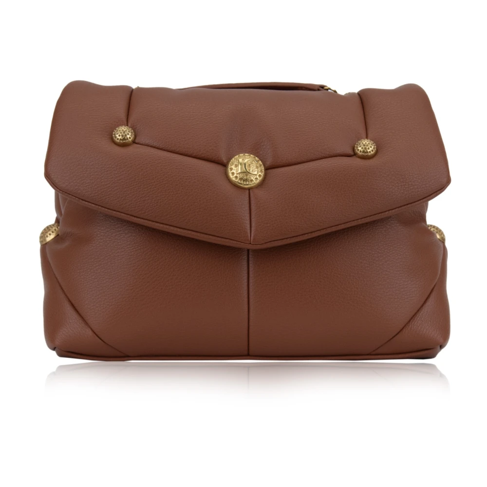 La Carrie Dames Schoudertas Magneetknoop Brown Dames