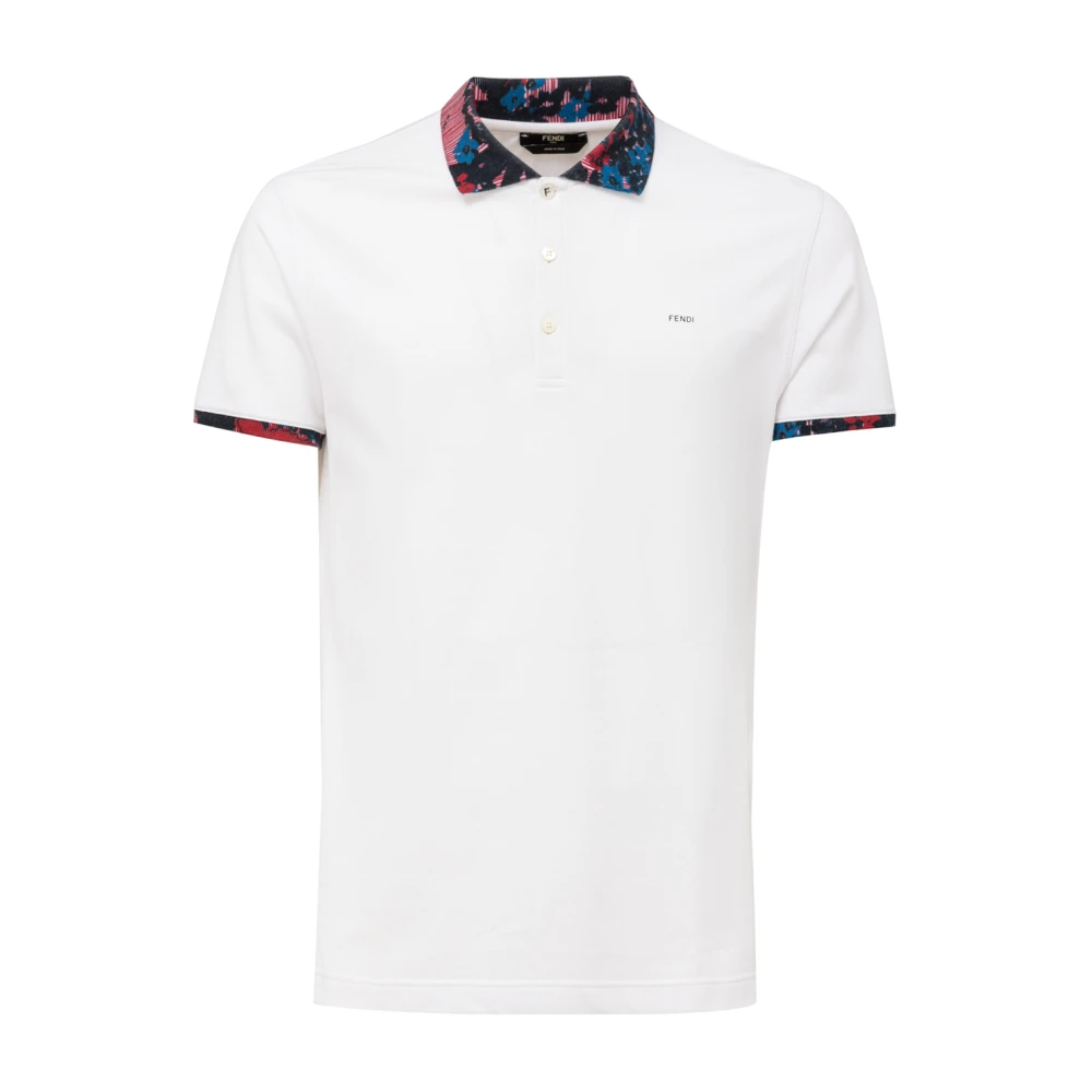 Fendi Korte mouw wit poloshirt White Heren