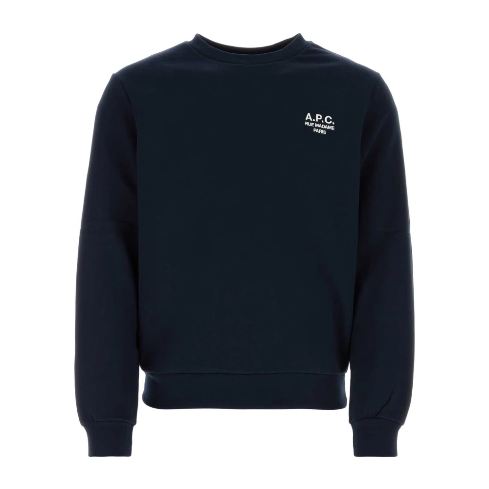 A.p.c. Midnight Blue Katoenen Sweatshirt Blue Heren