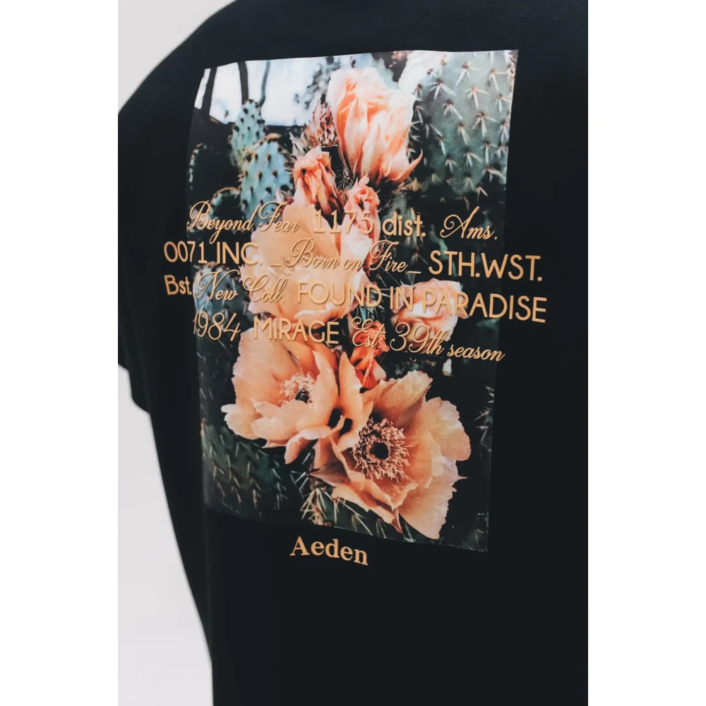 Aeden Zwarte Tee Kobe Stijlvol Black Heren