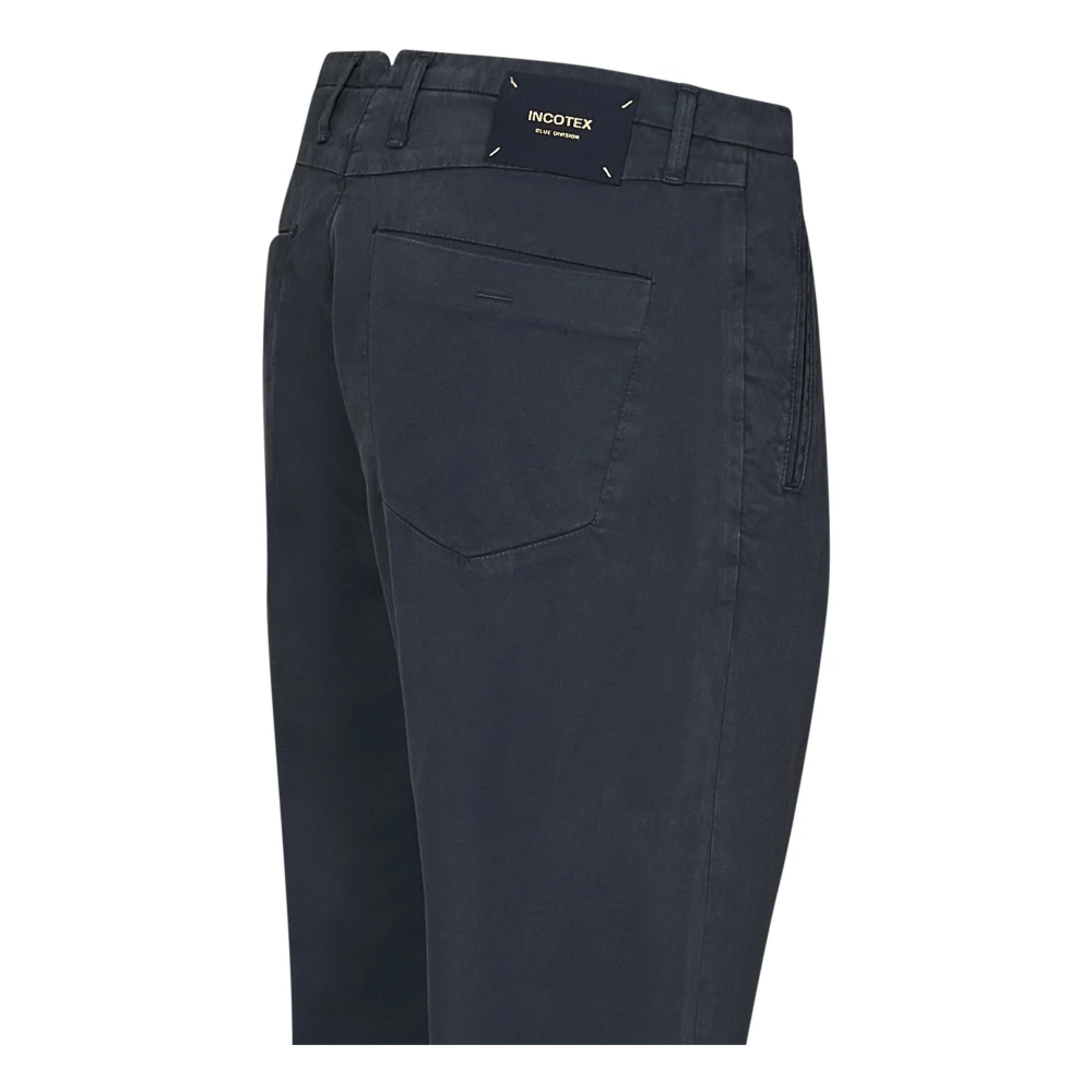 Incotex Blauwe Chino Broek Aw24 Blue Heren