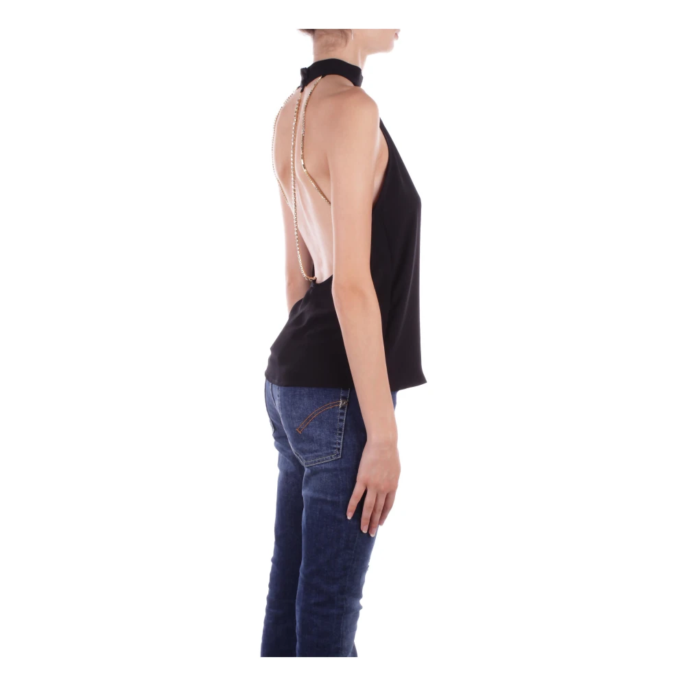 Liu Jo Zwarte Top met Achterrits Black Dames