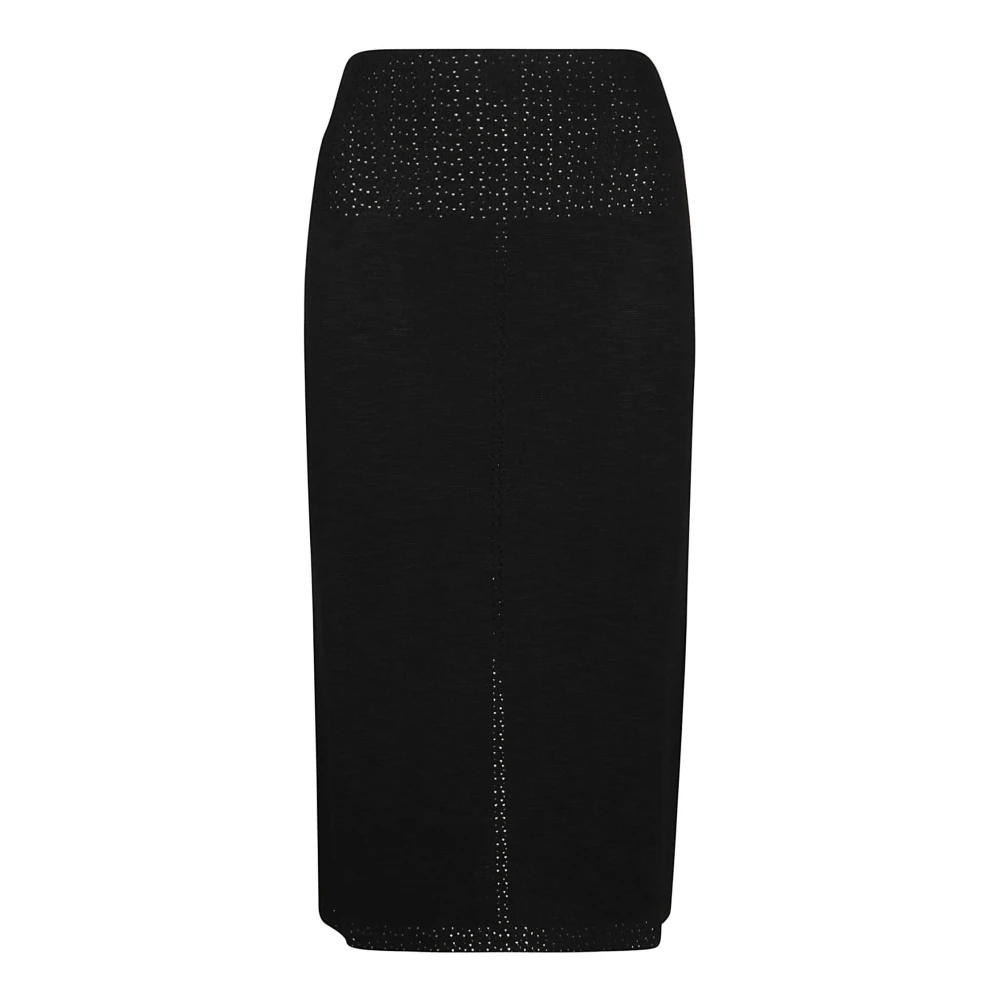 Victoria Beckham Stilfull Svart Midi Kjol Black, Dam