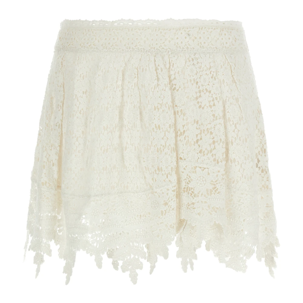 Isabel Marant Women's White Hanta Crochet Cotton Skirt