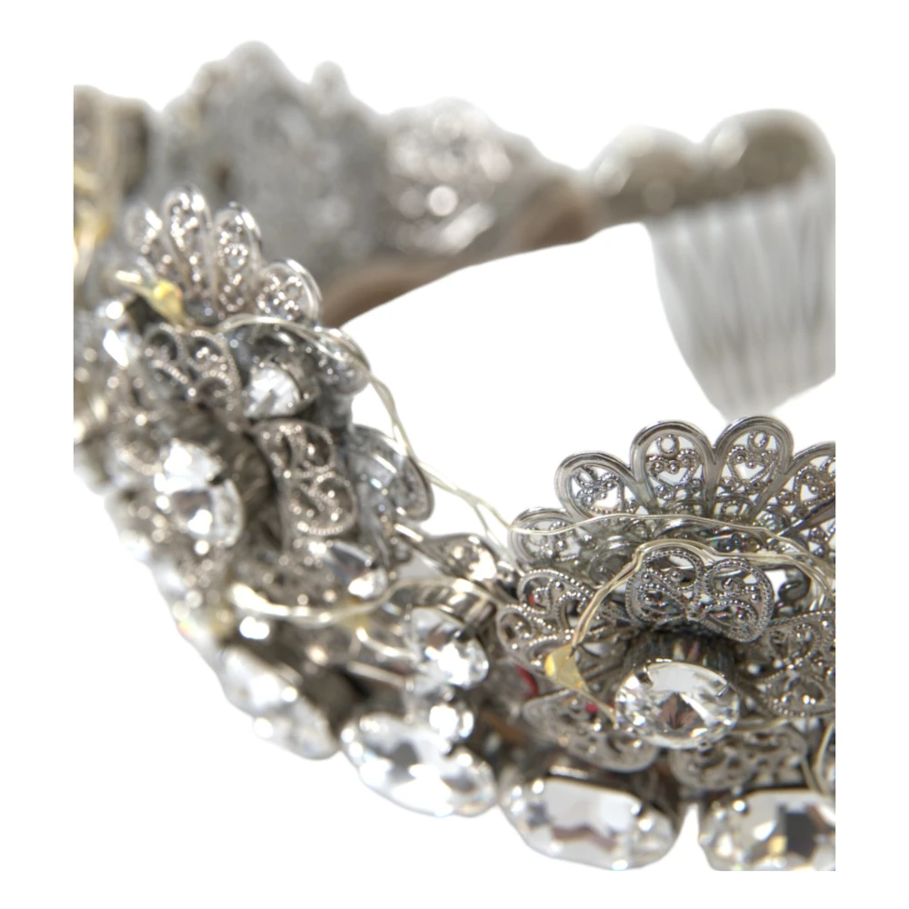 Dolce & Gabbana Kristallen Kroon Tiara LED Diadeem Gray Dames
