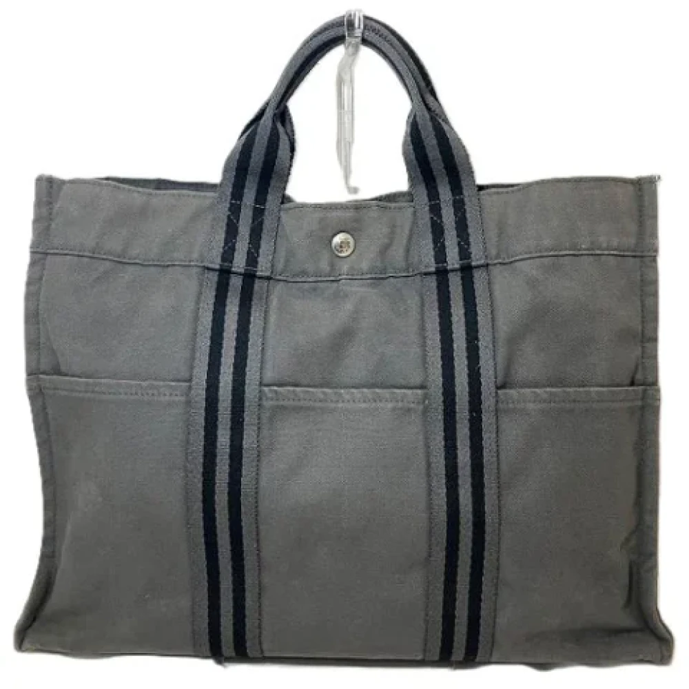 Hermès Vintage Pre-owned Canvas totes Gray Dames