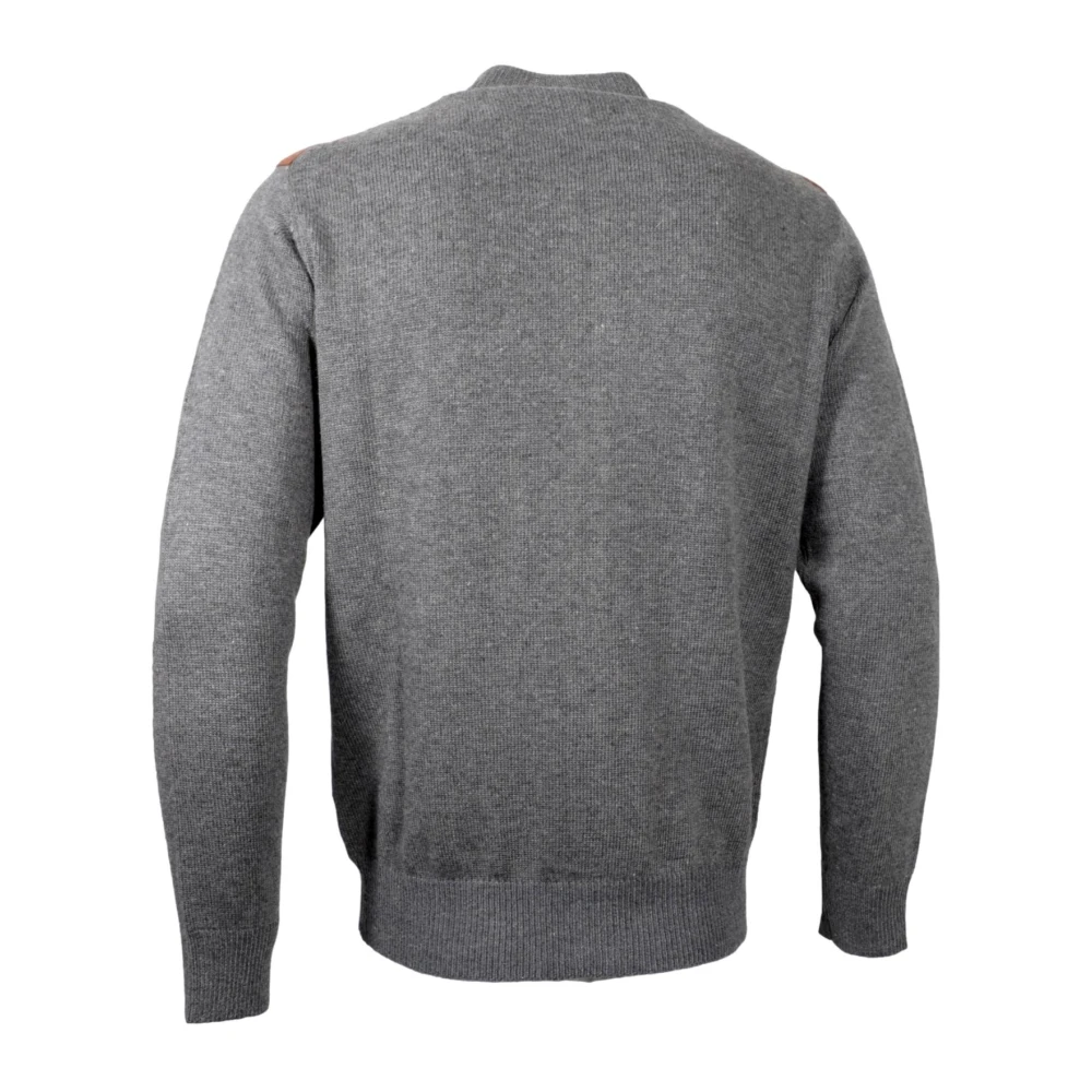 Cashmere Company Bruin Grijs Cashmere Alcantara Vest Multicolor Heren
