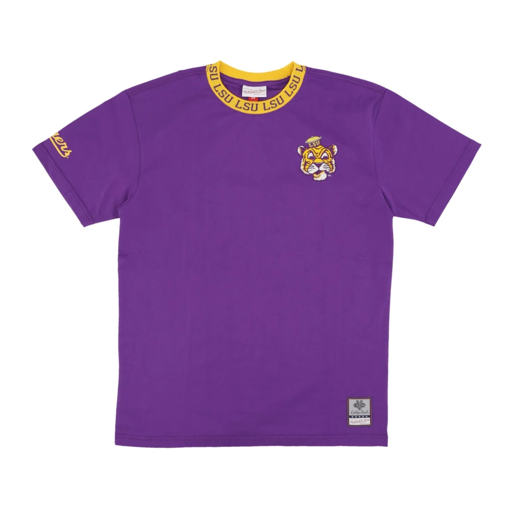 Mitchell & Ness LSU Tigers Logo Tee Purple Heren