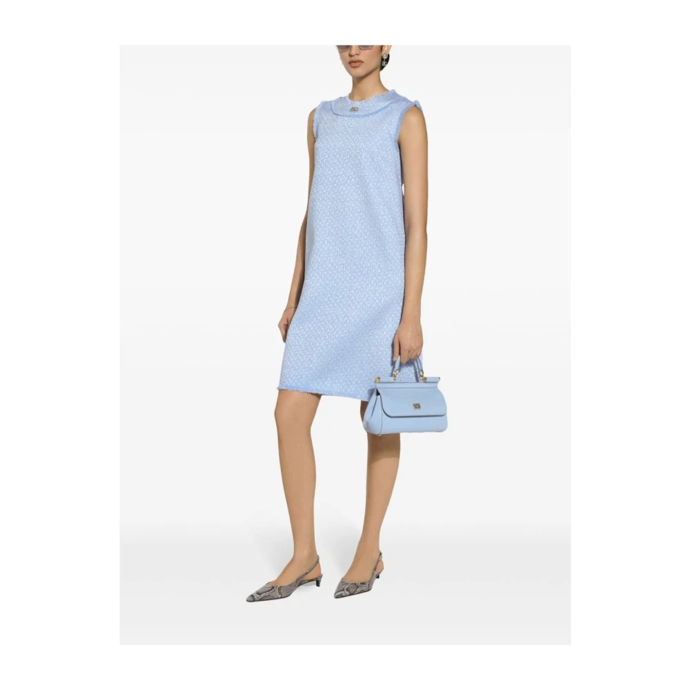 Dolce & Gabbana Heldere Blauwe Shift Jurk Blue Dames