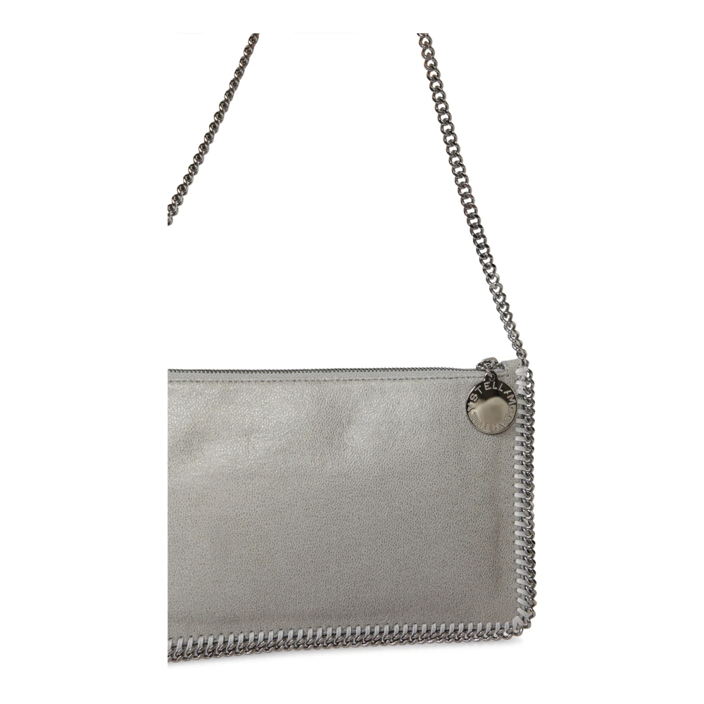 Stella Mccartney Glinsterende ketting schouderband tas Gray Dames