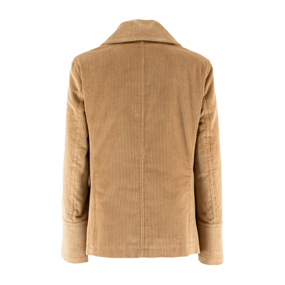 Sealup Ribbed Classic Coat Beige Dames