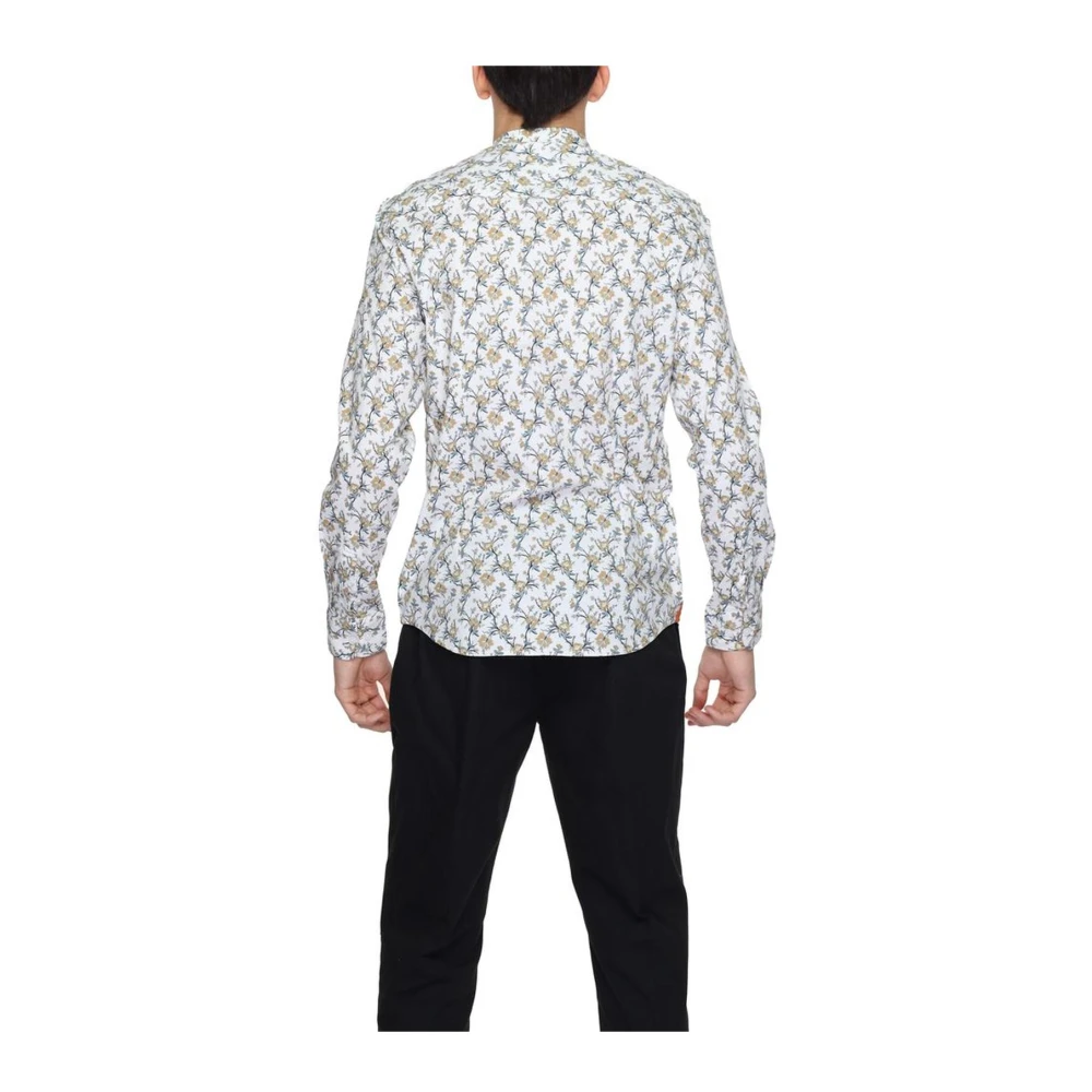 Gianni Lupo Lange mouwen katoenen overhemd Lente Zomer Collectie Multicolor Heren