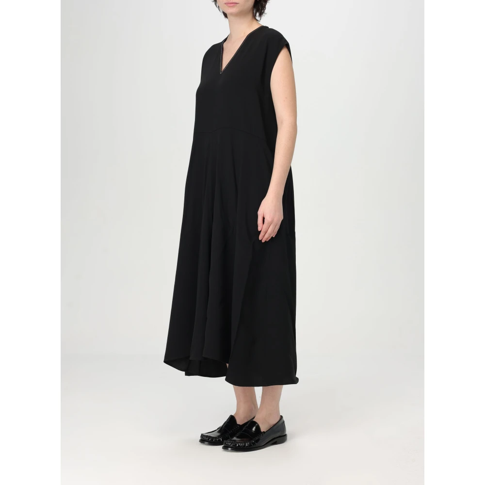 Fabiana Filippi Elegante Zwarte Jurk voor Vrouwen Black Dames