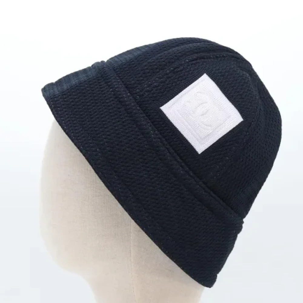Chanel Vintage Pre-owned Cotton hats Black Dames
