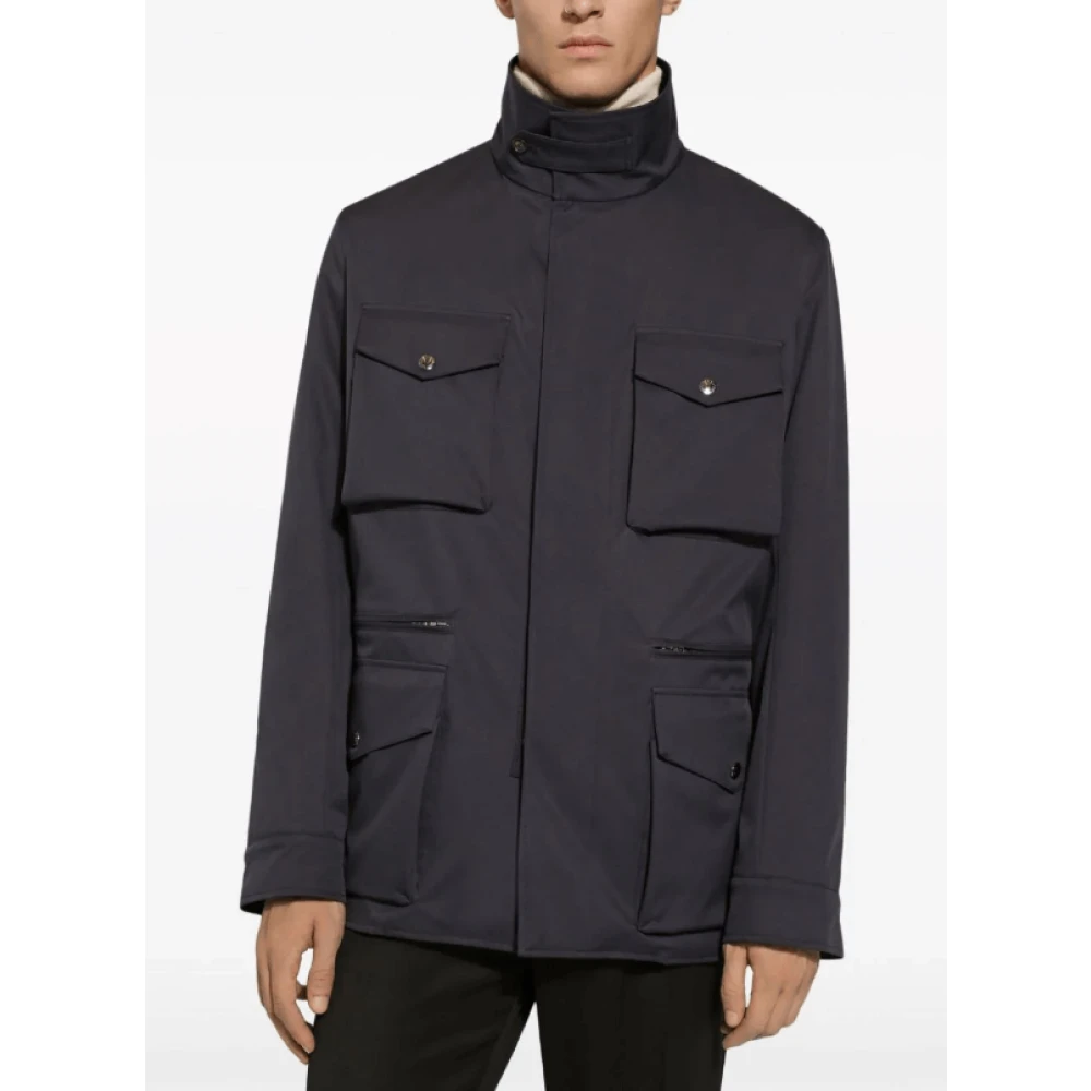 Dolce & Gabbana Midnight Blue Safari Jas Blue Heren