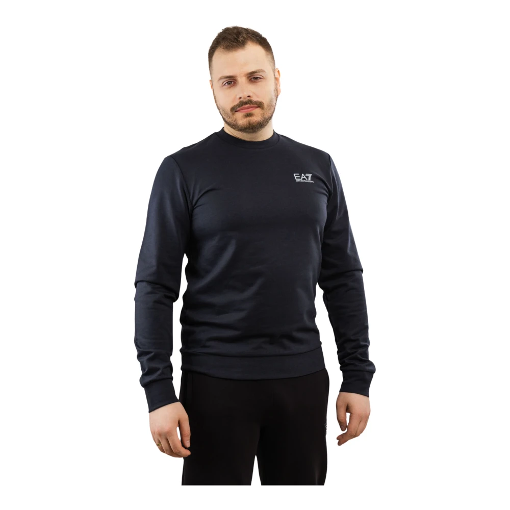 Emporio Armani EA7 Heren Hoodie Navy Katoen Blue Heren