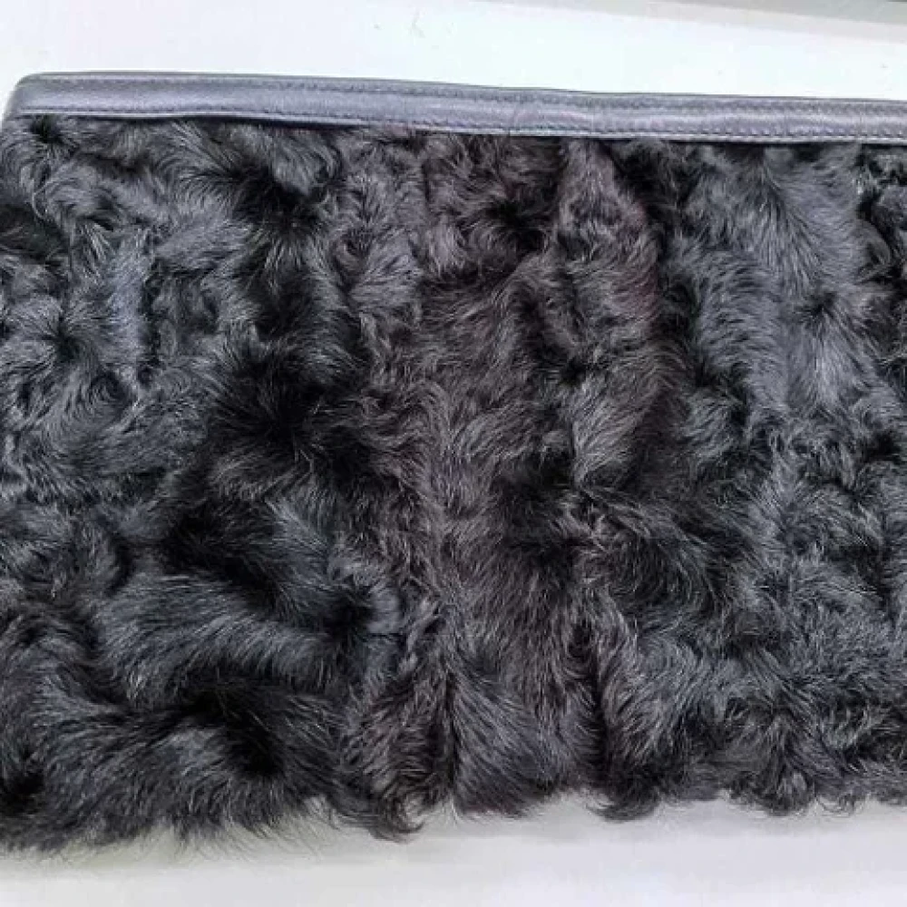 Loewe Pre-owned Leather clutches Black Dames