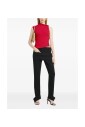 red-high-neck-top