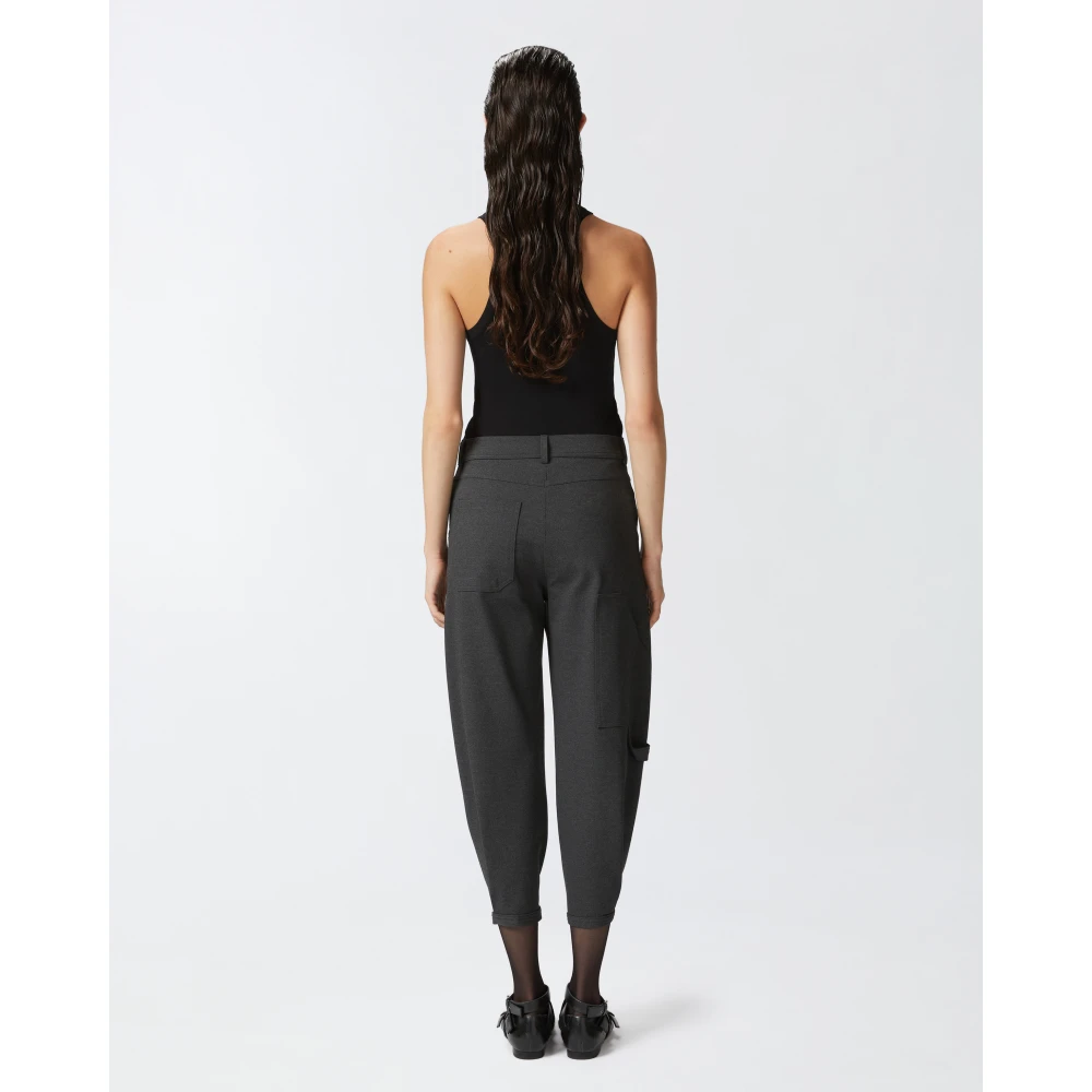 pinko Platte Broek Gray Dames