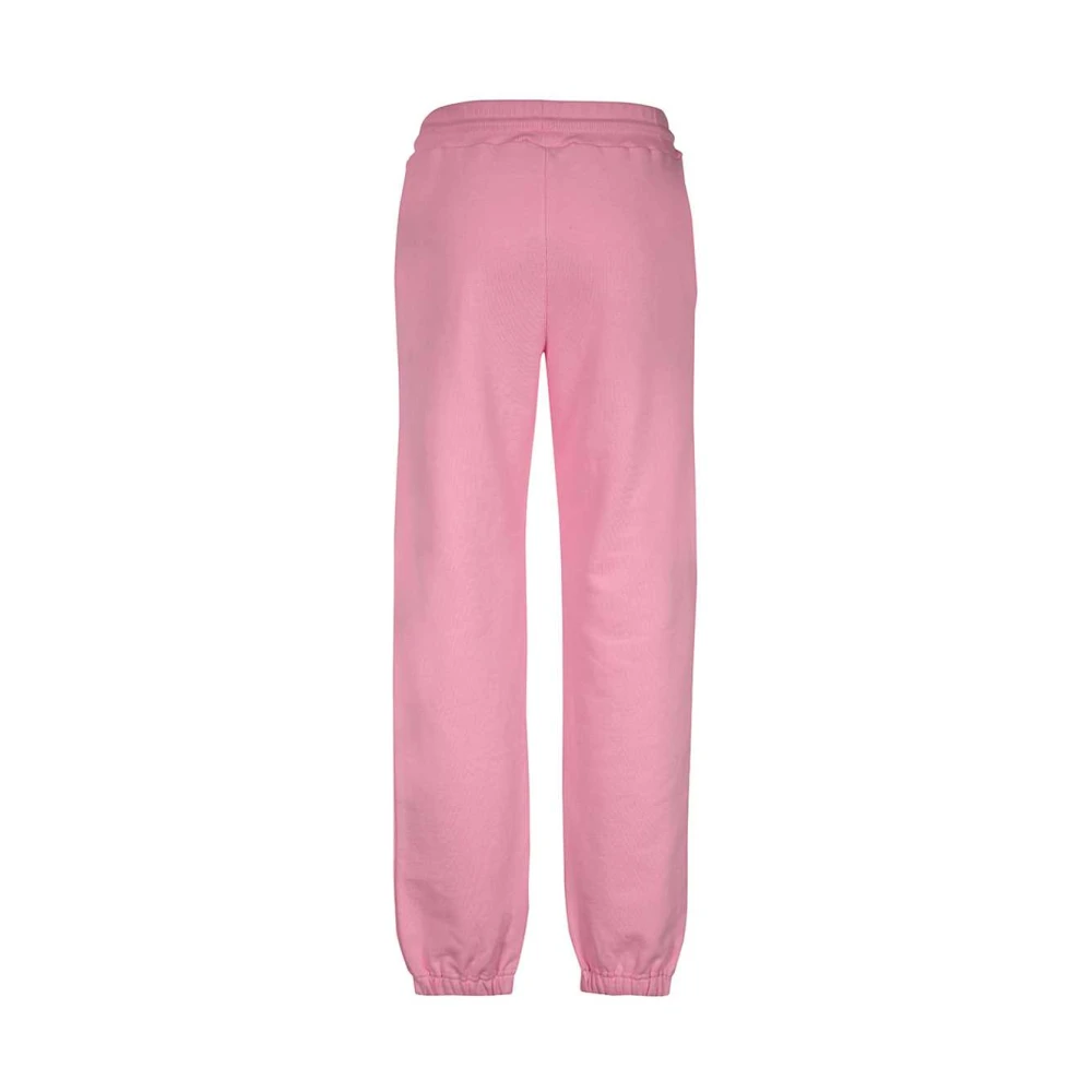 Msgm Katoenen Logo Sweatpants Pink Dames
