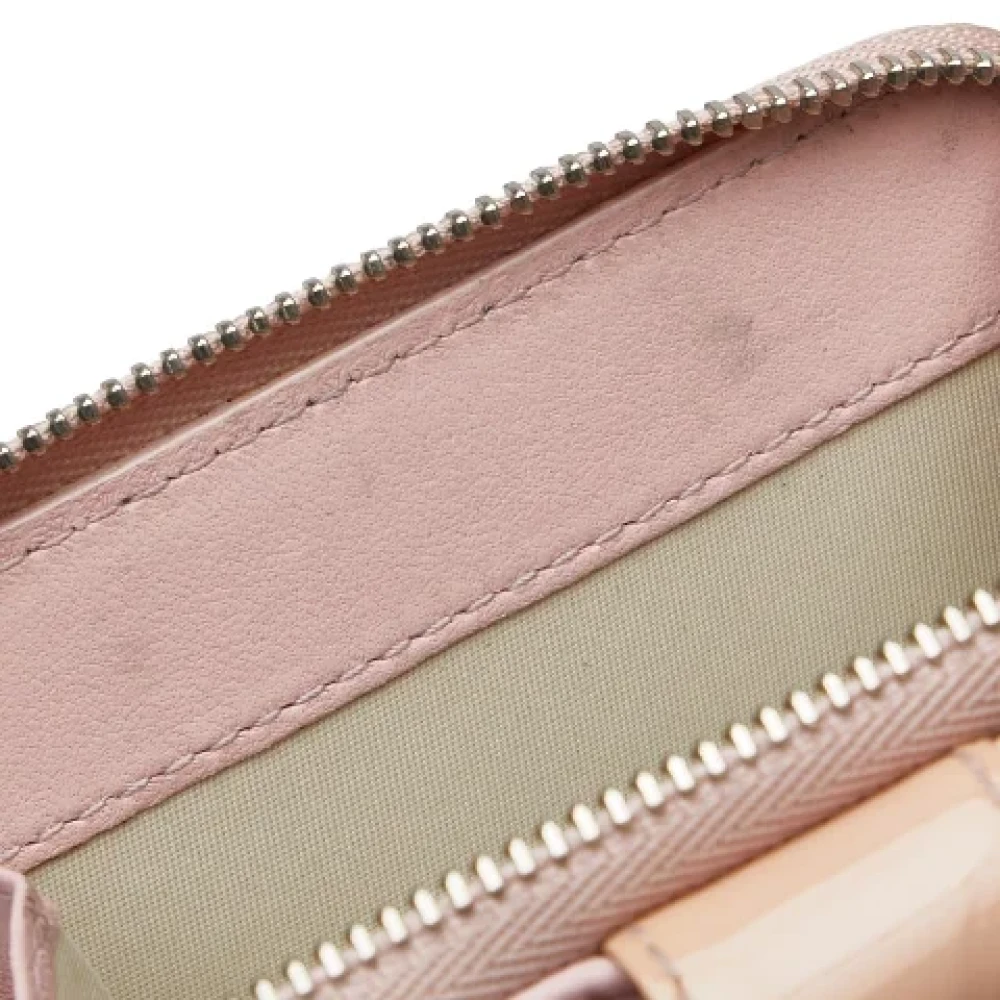 Dior Vintage Pre-owned Leather wallets Beige Dames