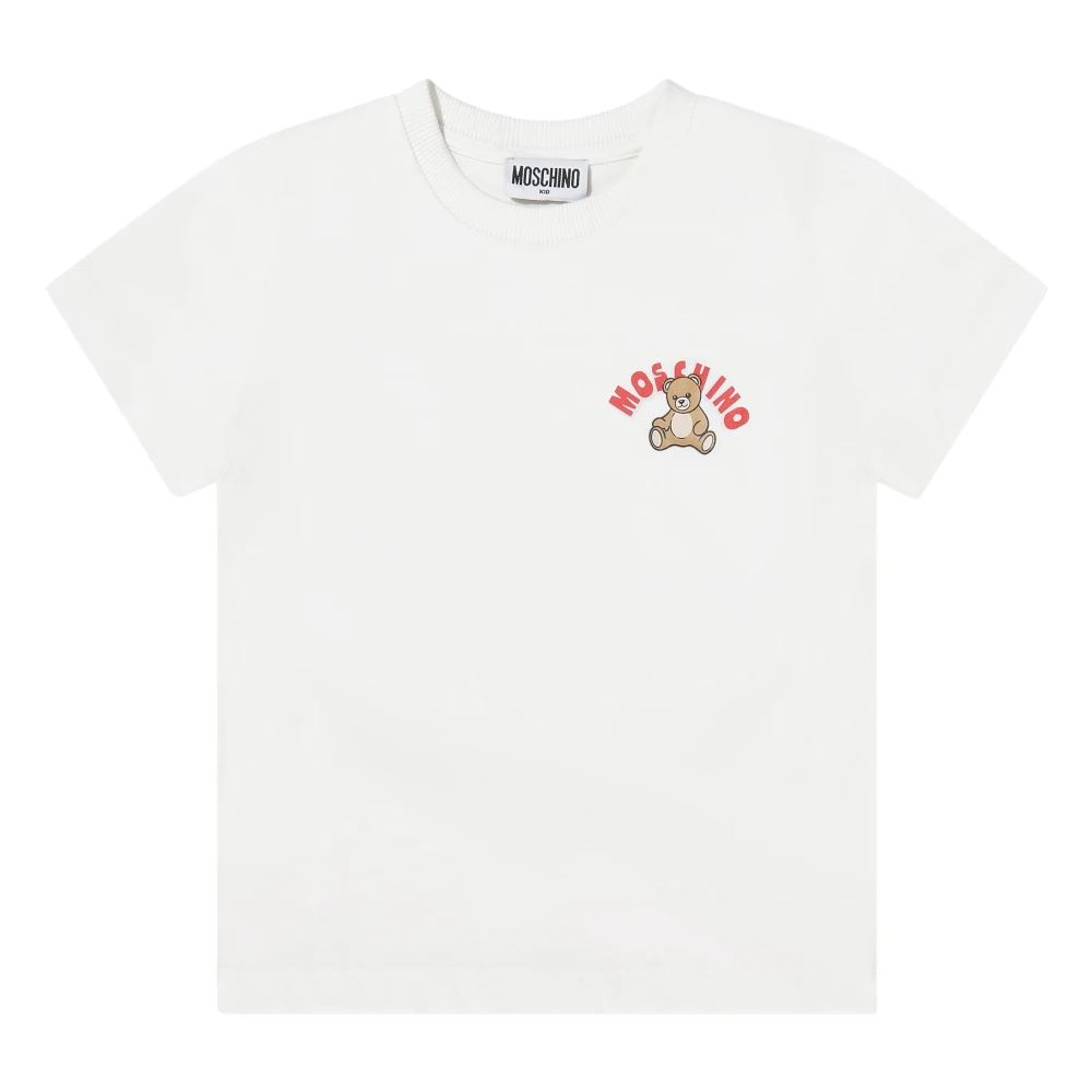 Moschino Unisex Beige Teddy Bear Logo T-Shirt