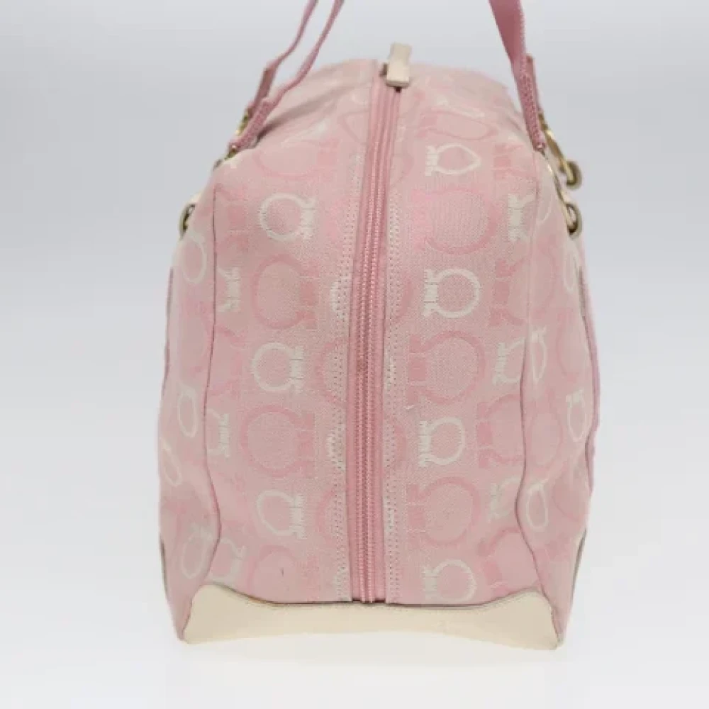 Salvatore Ferragamo Pre-owned Canvas handbags Pink Dames
