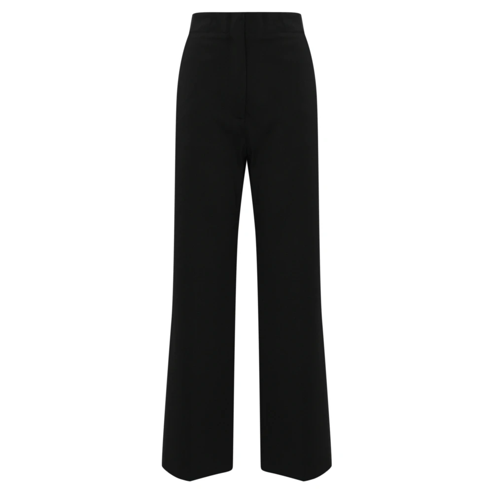 Liviana Conti Zwarte Milano Broek Wijde Pijp Black Dames