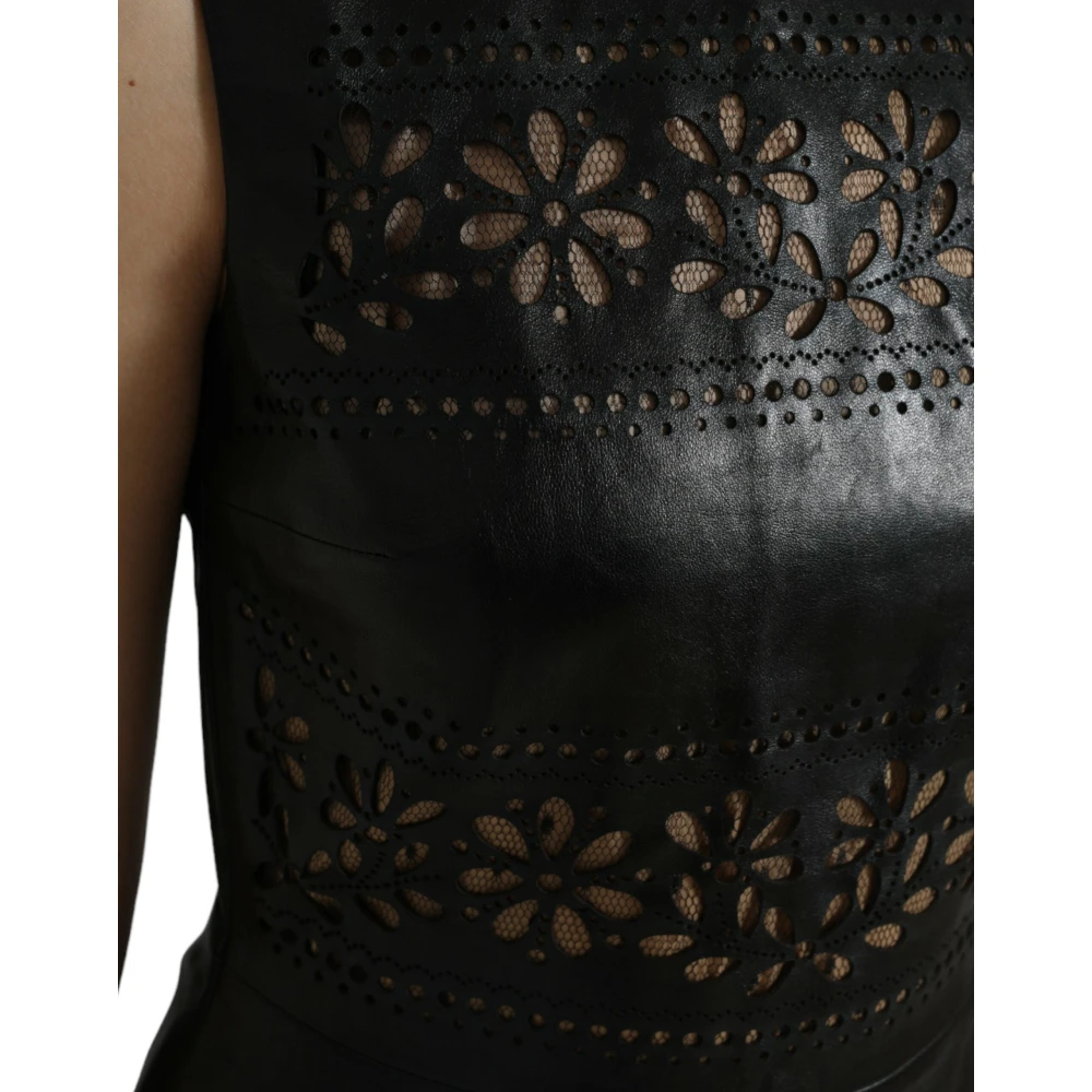 Valentino Zwart Nylon A-lijn Jurk Black Dames