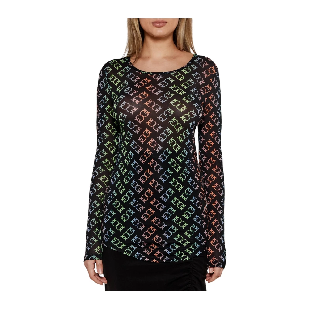 pinko Charmeuse Stamp Multicolor Sweater Multicolor Dames