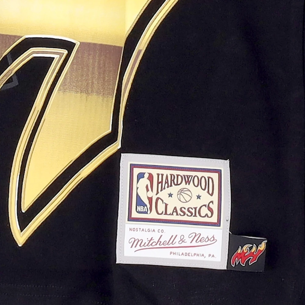 Mitchell & Ness Miami Heat Hardwood Classics Tee Black Heren