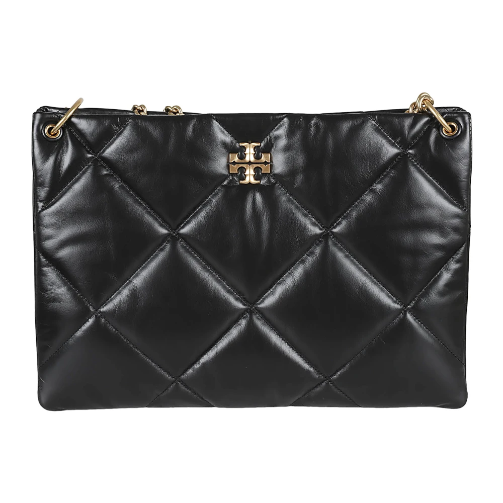 Tory Burch Svart Nappa Läder Quiltad Handväska Black, Dam