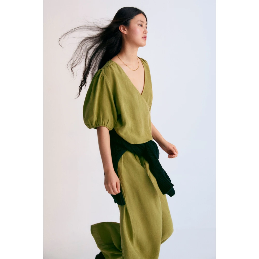 The New Society Hera Vrouw Blouse Olijf Green Dames