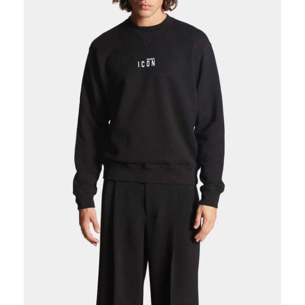 Dsquared2 Mini Icon Ronde Hals Sweatshirt Black Heren