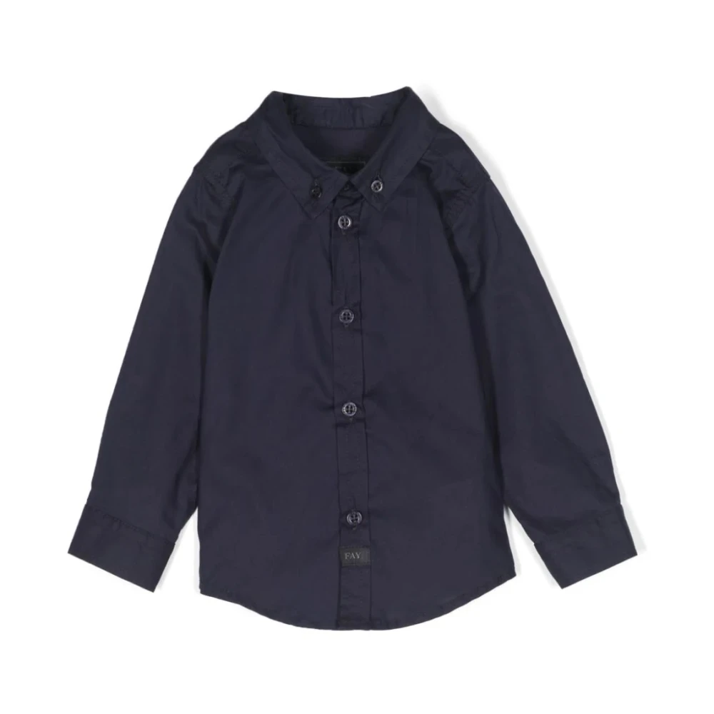 Fay Boys Blue Shirt - Kids Shirts - 9 M - Kids