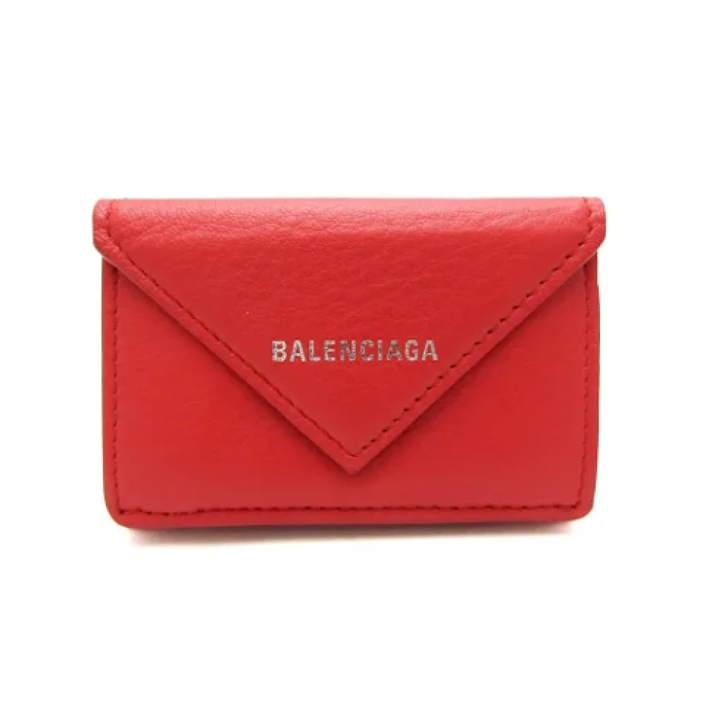 Balenciaga Vintage Pre-owned Leather wallets Red Dames