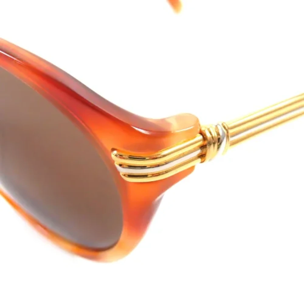 Cartier Vintage Pre-owned Fabric sunglasses Brown Heren