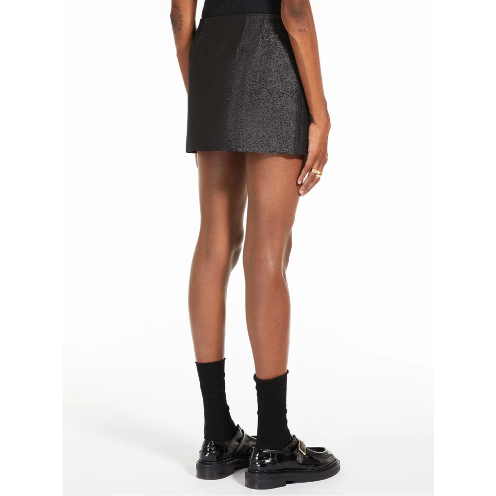 SPORTMAX Zwarte Ebrien Leren Enkellaarzen Black Dames