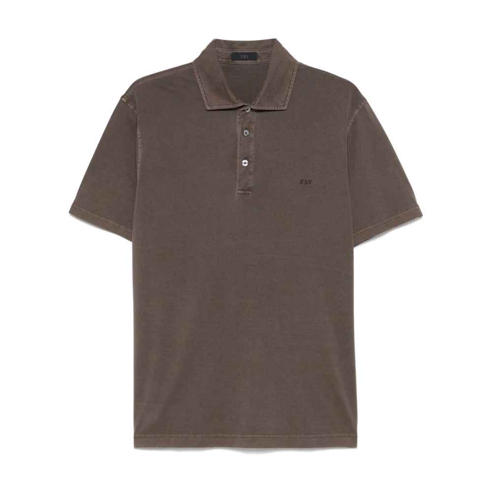 Fay - Tops > Polo Shirts - Brown - Fay - Modalova