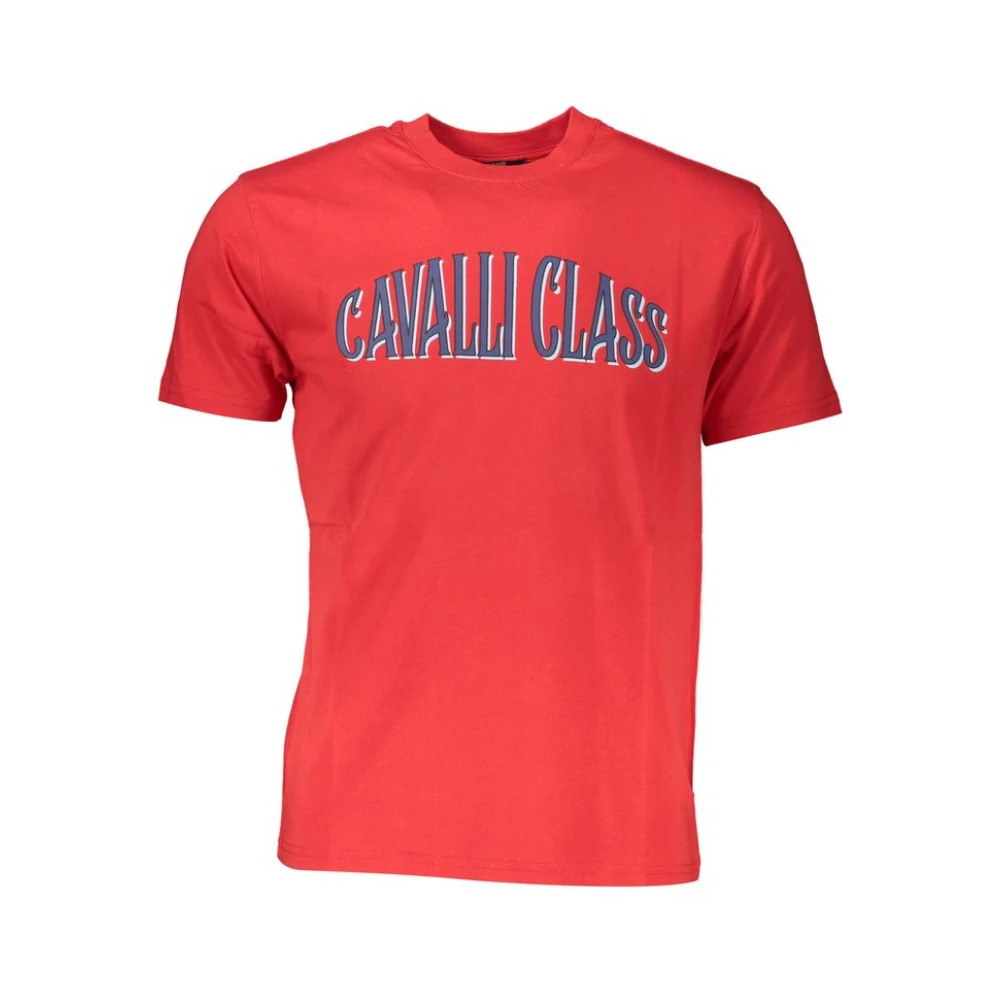Cavalli Class Men's Red Cotton T-Shirt - T-Shirts - Xl - Tops
