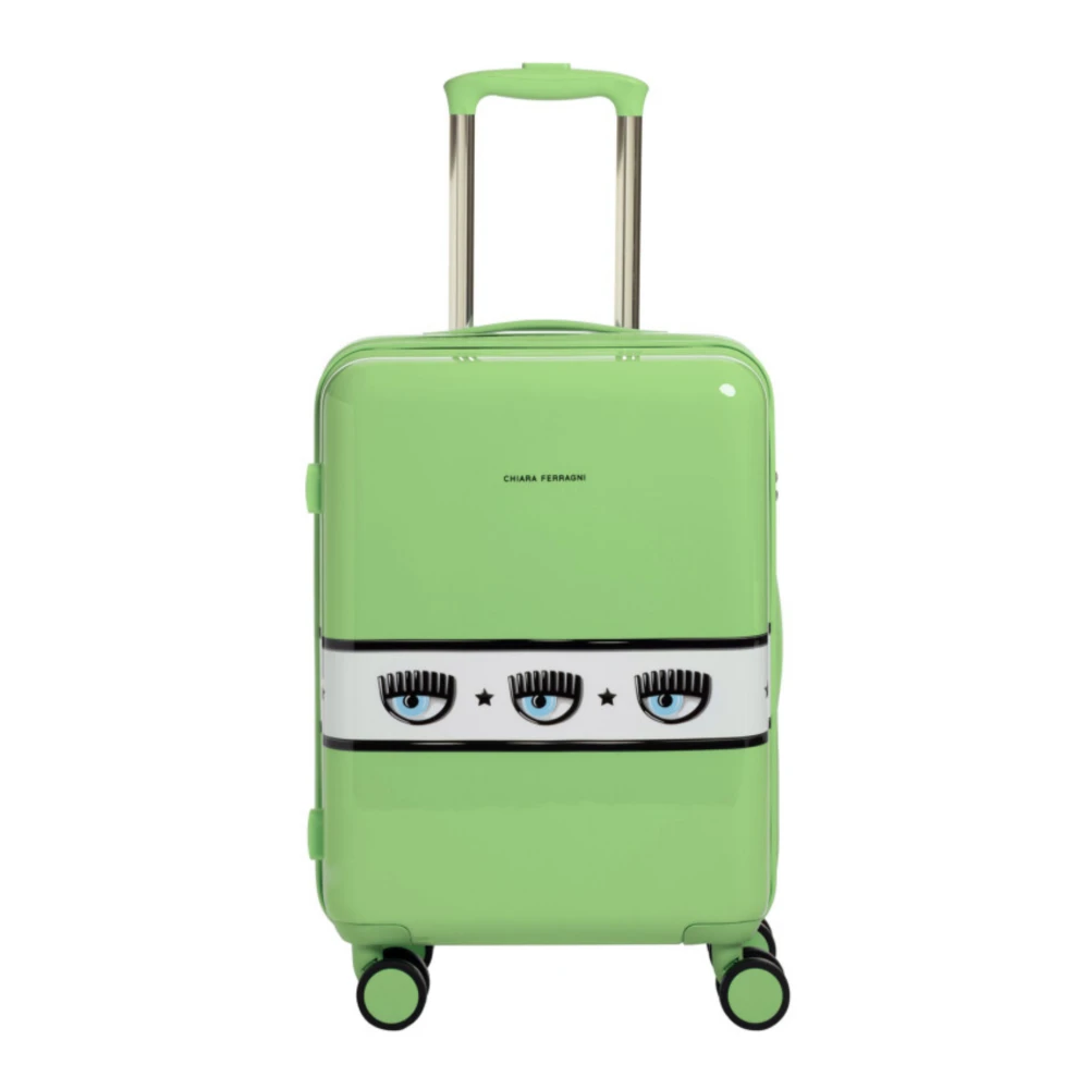 Chiara Ferragni Collection Stijlvolle Koffers voor Trendy Reizigers Green Dames