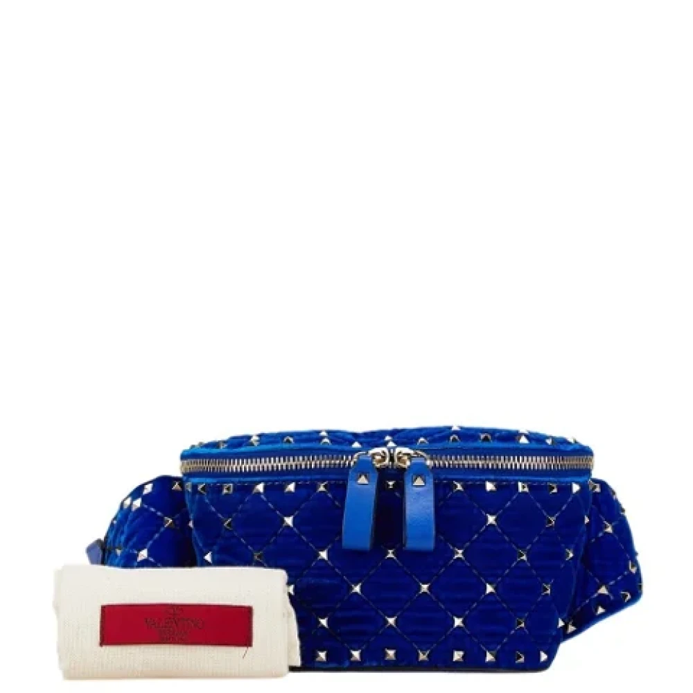 Valentino Vintage Pre-owned Leather crossbody-bags Blue Dames